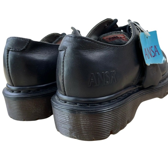 Mens ANSA | Black Leather Oxfords | LAM401ABK Size: 6.5 - Picture 3 of 10